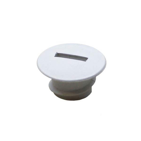Hole Plug, Andersen PSII Gliding Doors - Tandem Roller Adjuster - White