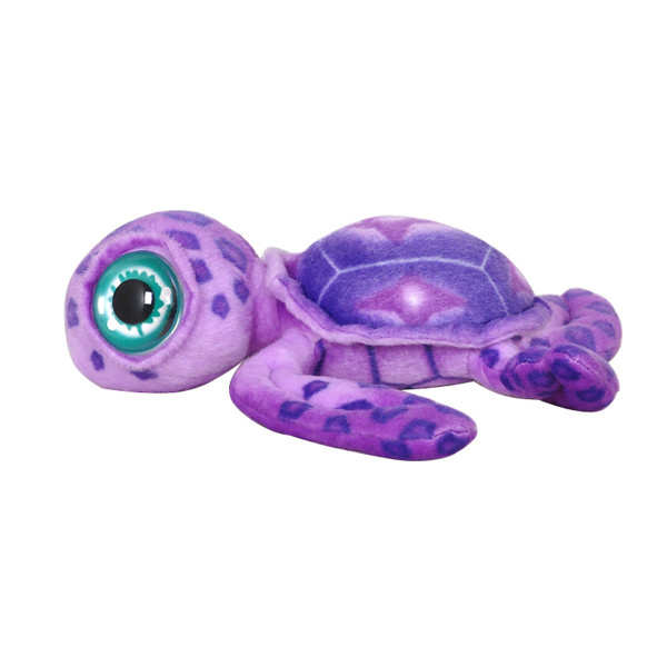 AngelGift Cuddly Emulation Sea Turtle Soft Stuffed Animal Toy, Tortoise Plushie, Purple, 16"