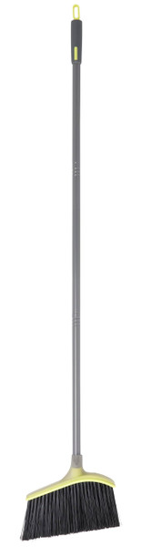 Casabella Wayclean Wide Angle Broom with Densely Packed Bristles, Gray