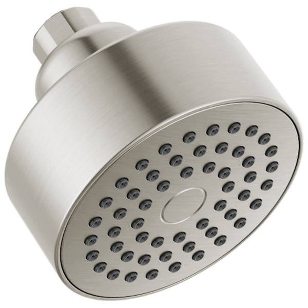 Delta Faucet Modern 3.5-inch Single-Spray Shower Head, Brushed Nickel Round Shower Head, High Pressure Shower Head, 1.75 GPM Flow Rate, Stainless RP101842SS