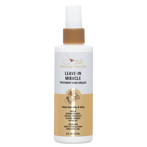 Joyce Giraud Leave-In Miracle Treatment with Pure4 Oils, 6 Oz, Protects from Breakage, Tames Frizz, Adds Shine, Weightless Formula