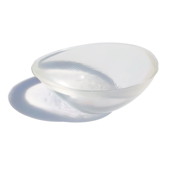 HIPLAYGIRL Concave Breast Forms - Clear Round Bra Inserts Silicone Breast Prosthesis Padding Enhancers (Size C D Cup, Single)