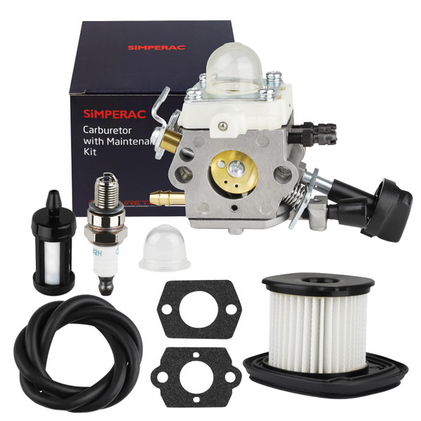 SIMPERAC BG86 Carburetor for Stihl BG86C Blower BG86 SH86 Carburetor replace for Zama C1M-S261B, 4241 120 0616 with HD2 Air Filter BG86 Blower Parts