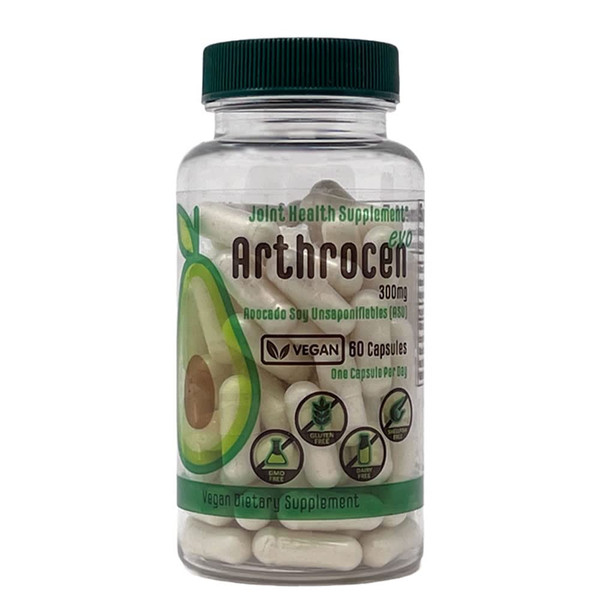 Arthrocen EVO Vegan Joint Health Supplement, 300Mg Avocado Soy Unsaponifiable, 60 Day Supply, One Capsule Per Day (2 Months)
