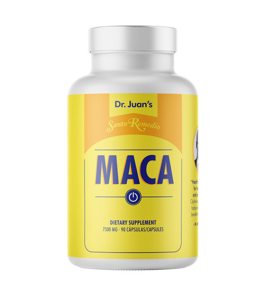 Santo Remedio Maca, Helps Support Healthy Energy Levels, Dietary Supplement, 750 mg per Serving, Vegetarian, No Artificial Flavors, No Artificial Colors, 90 Capsules, 90 Doses
