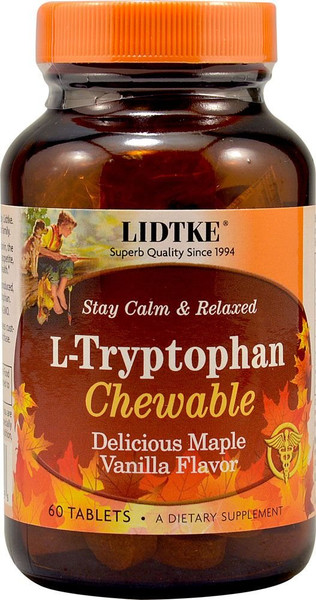 Lidtke Technologies L-Tryptophan Chewable Tablets, 60 Count