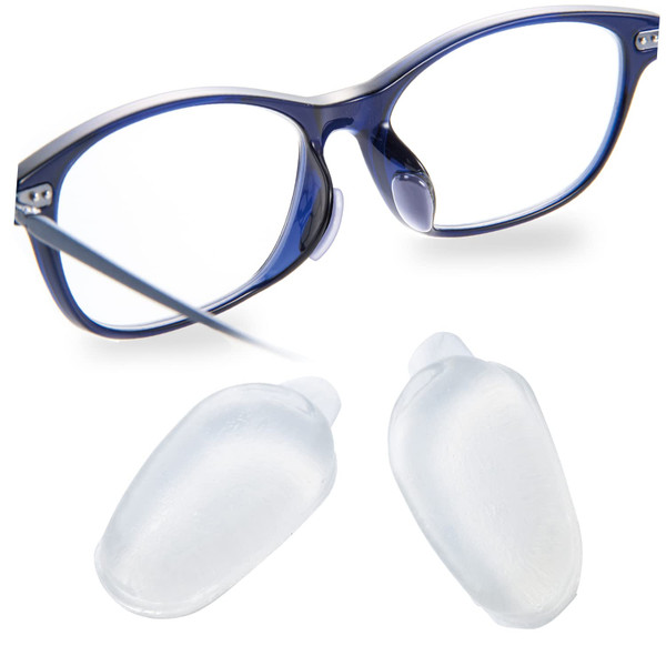 Mochi a girl Natural Eyeglass Nose Pads | Adhesive Anti-Slip Nose Pads | Soft Silicone Nose Cushion for Glasses, Eyeglasses, Sunglasses | 1 Pair (Clear) (Clear, 1.5mm Height)