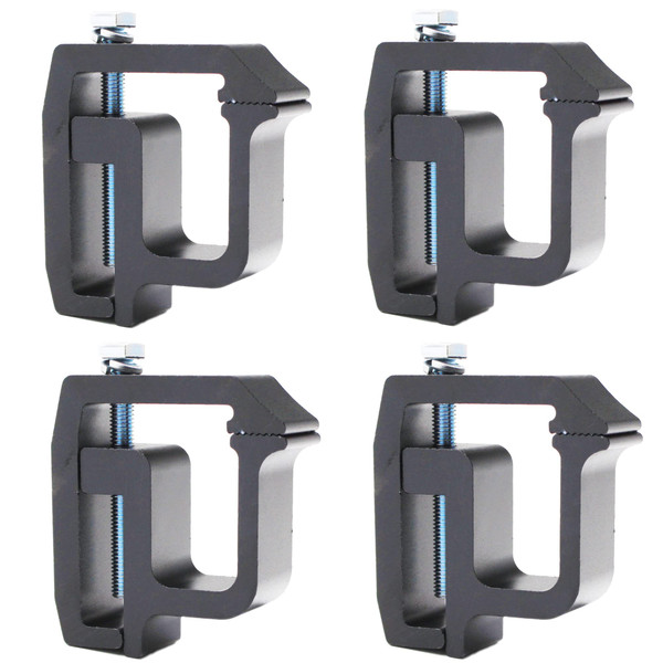 Etetost 4 Pack Truck Cap Mounting Clamps, Truck Topper Camper Shell Clamps, Heavy Duty Ladder Racks Clamps for Ford F150 F250 Chevy Silverado Sierra 1500 2500 3500 Dodge Dakota Ram 1500 2500 3500
