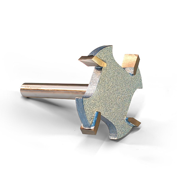 IDC WoodCraft 1.5" Surfacing CNC Router Bit for Spoilboard, Slab Flattening, Wood Surfacing, Resurfacing Spoil Board or Waste Board - 1.5″ Cutting Diameter, 1/4″ Shank, Carbide Tipped - Ultra Smooth Surfacing for CNC Woodworking