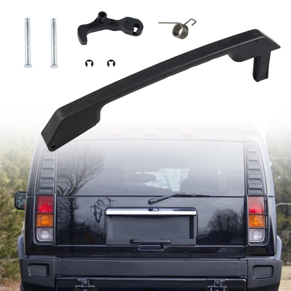 JDMON Replacement for Tailgate Liftgate Handle Exterior Textured Lever Hummer H2 2003 2004 2005 2006 2007 2008 2009 Rear Lift Gate Latch Handle Rear Textured Grip Lever Replacement for 15135441 97503