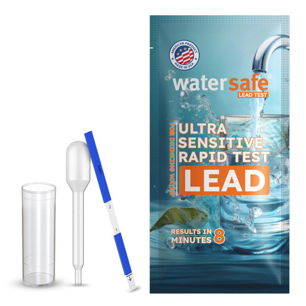 USA-Made – Watersafe® Lead in Drinking Water Test Kit – EPA-Compliant & Lab-Verified 8-Minute Detection Below 5 PPB – Easy & Accurate DIY Home Testing for Tap & Well Water - 1 Pack