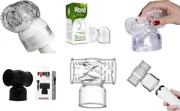 Ustbaly Fashionable and Soft Silicone Head Cover Massage Tool- Magic Wand Accessories Set for Men's Professional Training Magic Wand Accessories, 6Pcs With an Inner Diameter of 1.77 Inches