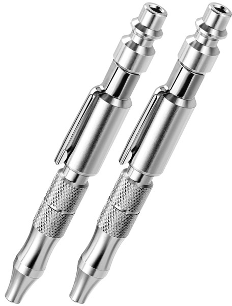 2-Packs Adjustable Pocket Air Blow Gun, Industrial Style "M" 1/4 Inches Quick Plug, 150 PSI Max Portable Air Blower Pen for Dust Cleaning