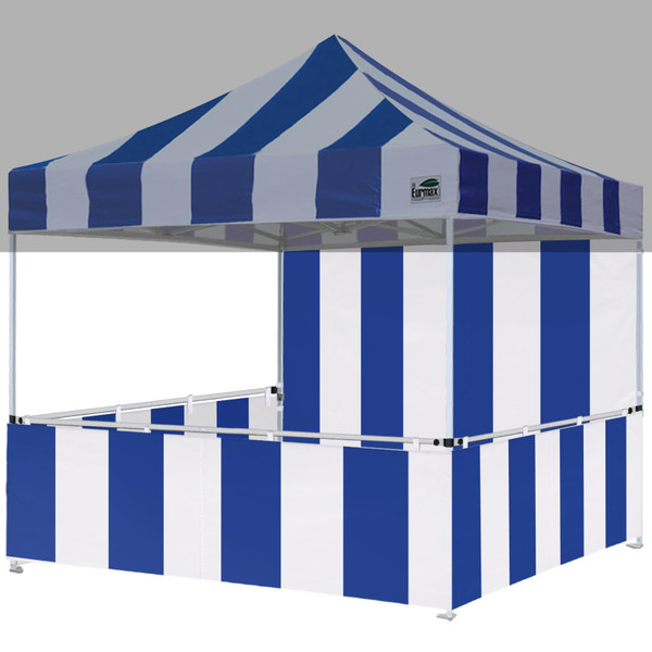 Eurmax USA Walls for 10'x10'Pop-up Booth Canopy Tent Commercial Instant Canopies,Enclosure 1 Full Sidewall & 3 Half Walls ONLY,NOT Including Frame and Top,Stripe Blue