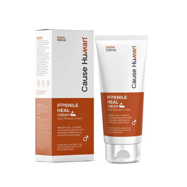 CAUSEHUMAN Penile heal cream for phimosis, redness, dryness, and scarring of skin | Prevents Irritation | Phimosis Cream | Restores and Moisturizes skin | 100 ml (3.38 fl oz) | 60 days supply CAUSEHUMAN Penile heal cream for phimosis, redness, dryness, and scarring of skin | Prevents Irritation | Phimosis Cream | Restores and Moisturizes skin | 100 ml (3.38 fl oz) | 60 days supply