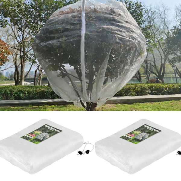 KEOHOLI Large 2 Packs Fruit Tree Netting Bags with Zipper and Drawstring, Insect Bird Barrier Netting Plant Covers for Fruit Vegetable Trees, Bushes,Flower in Garden (10 * 10ft) KEOHOLI Large 2 Packs Fruit Tree Netting Bags with Zipper and Drawstring, Insect Bird Barrier Netting Plant Covers for Fruit Vegetable Trees, Bushes,Flower in Garden (10 * 10ft)