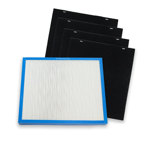 PUREBURG AF-20FL Replacement Filter Set Compatible with HoMedics Total Clean AF-20 AP-25 AR-20 Air Purifiers,H13 HEPA +4 x Activated carbon Pre-filters Air Clean VOCs