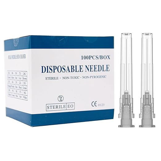 100Pack 27Ga 1 inch Luer Lock Industrial Dispensing Accessories, Individually Packaged for Scientific, Industrial Dispensing Lab Tools