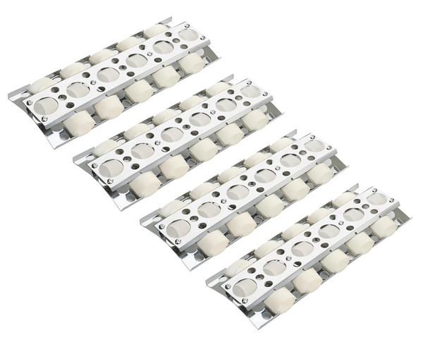 Leship Parts for BBQ Galore Turbo STS, Elite,Capt'n,Classic and Nexgrill Gas Grills,Fit for 720-0057,CG3CKW,CG3TCN Grills,Stainless Steel Locked-in Briquette Trays (16 1/2" x 6 1/2")(4-Pcs)