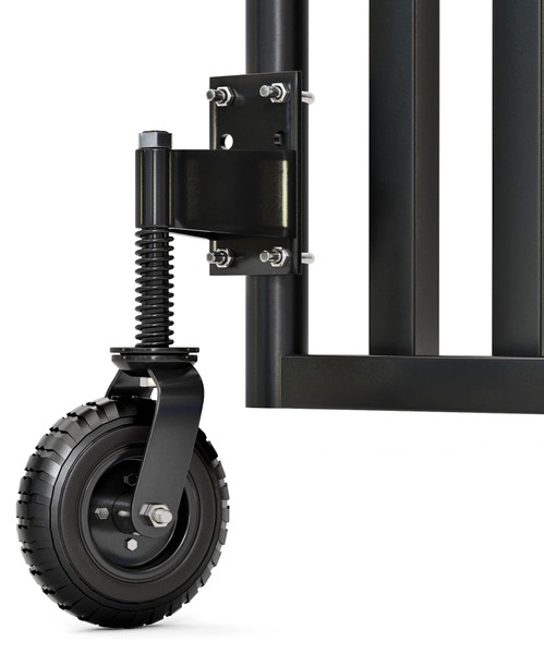 Heavy Duty Fence Gate Wheel - 8-inch Gate Wheels for Wooden or Metal Tube Gate - Prevent Sagging - Durable & Easy to Install - Caster Wheel with Suspension - Smooth Support for Swing or Rolling Gate