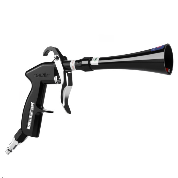 GOCCIDA Tornado Dry Cleaning Gun with Brass Adjustable Air Flow Nozzle,Air Blower Gun Quickly Blasts Dirt and Dust from Surface Works with Air Compressor Black