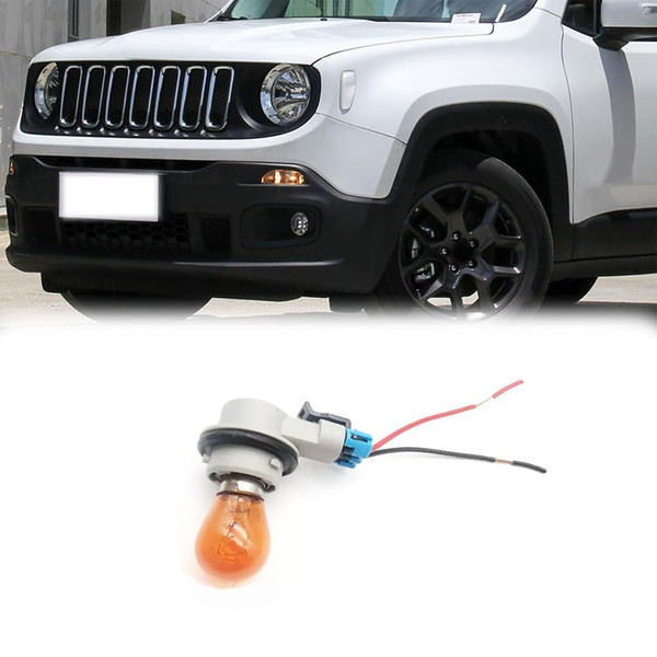 AUPSPUD Front DRL Daytime Running Light Turn Signal Lamp Bulb For Jeep Renegade 2014 2015 2016 2017 2018 2019 2020 (Front Turn Signal Lamps, with wires)