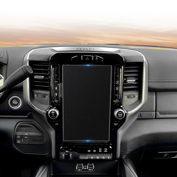 CDEFG For 2019-2025 2026 Dodge RAM Screen Protector - 12 Inch Matte Anti Glare Tempered Glass - RAM 1500 2500 3500 Touchscreen Accessories