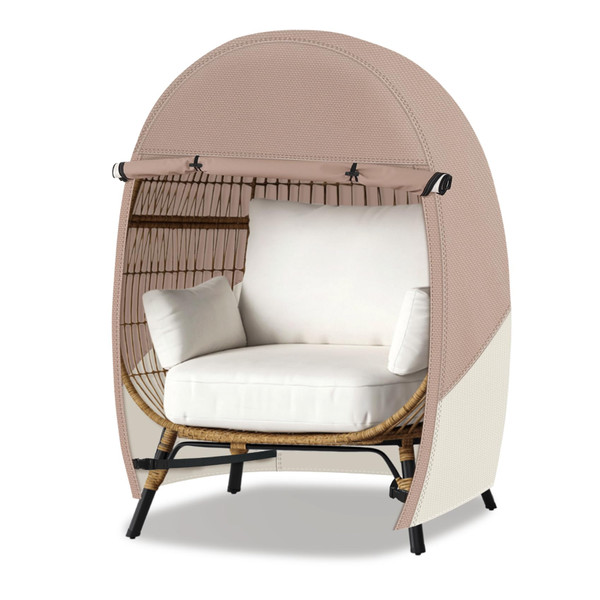 Porch Shield Patio Egg Chair Cover - 600D Waterproof and UV Resistant Wicker Outdoor Basket Chair Cover 54W x 43D x 60H inches