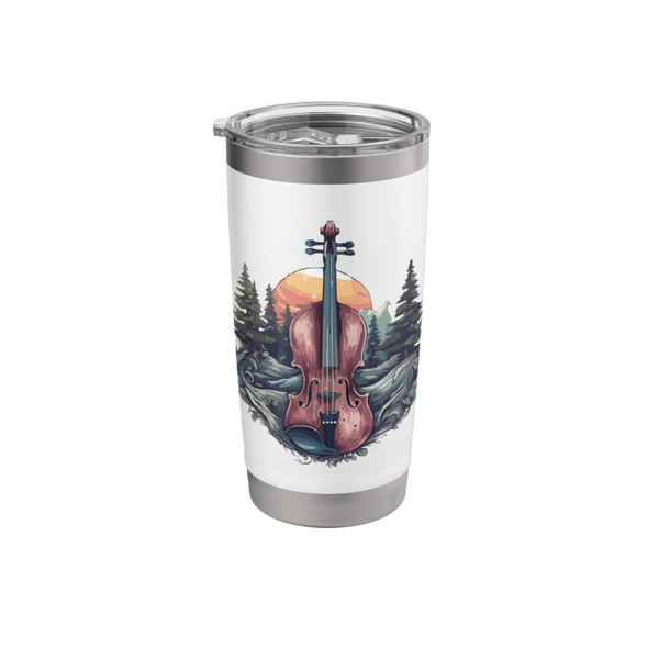 Violinist Violin Nature Forest String Player Classical Music Stainless Steel Insulated Tumbler