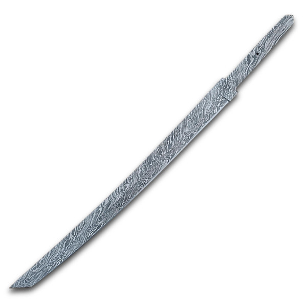 HAWK KNIVES Forged Damascus Steel Katana Blade Blank- Full Tang DIY 23 in Overall Damascus Sword Blade Blank