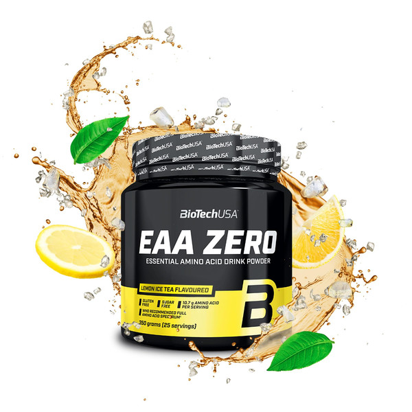 BioTechUSA EAA Zero - Essential Amino Acid Power | 7160mg EAA/Serving | WHO Recommended Ratio | Sugar-Free, Gluten-Free, 350 g, Lemon Ice Tea-1761542746 BioTechUSA EAA Zero - Essential Amino Acid Power | 7160mg EAA/Serving | WHO Recommended Ratio | Sugar-Free, Gluten-Free, 350 g, Lemon Ice Tea-1761542746