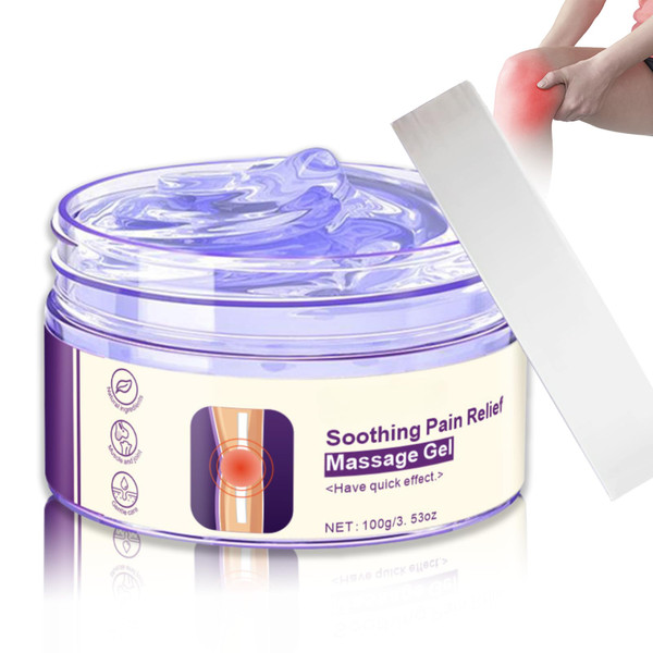 Joint P/ain Re/LIEF Gel Purple Soothing Massage Gel for Joint Activities Throughout The Body, with Emu Oil & Turmeric, Effective Soothes Knees, Hands, Neck, Lumbar, and Feet, 100g-1761542845