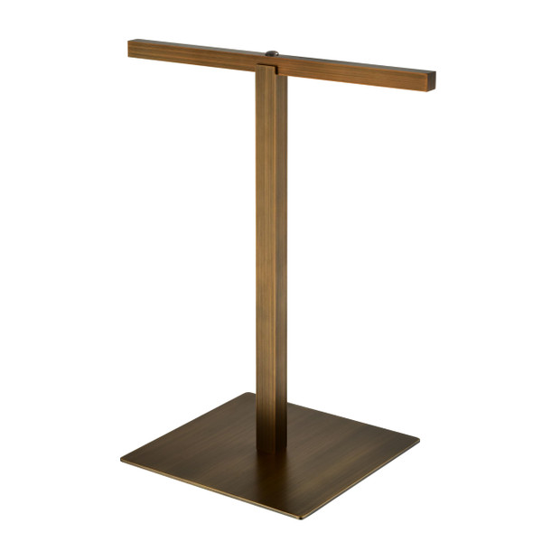 PEROPROS Hand Towel Holder Stand, Pure Brass Freestanding T-Shape Hand Towel Rack for Bathroom Vanity Countertop,Bath Towel Stand for Bathroom Oil Rubbed Bronze-One Pack
