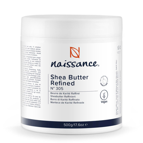 Naissance Shea Butter Refined (No. 305) - 500g - Pure, Natural - for Skin, Body, Face, Hair, Hands, Cosmetics and Beauty Recipes-1761542861
