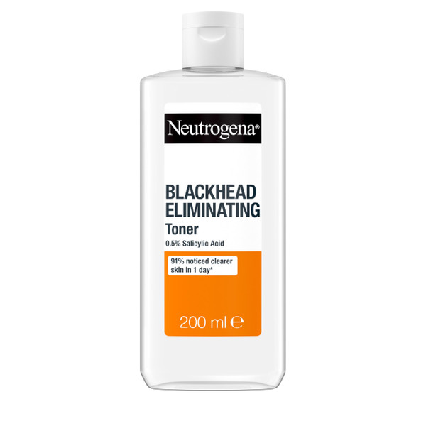Neutrogena Blackhead Eliminating 0.5% Salicylic Acid Cleansing Toner (1x 200ml), Deep-Cleansing Facial Toner to Eliminate Blackheads and Refine Skin-1761543080 Neutrogena Blackhead Eliminating 0.5% Salicylic Acid Cleansing Toner (1x 200ml), Deep-Cleansing Facial Toner to Eliminate Blackheads and Refine Skin-1761543080