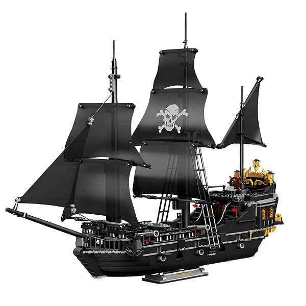 BDYDT Pirate Ship Set Black Pearl Pirate Ship Mini Building Blocks Set（1424PCS） Building Set Model Toys Gifts for Kid and Adult，Interesting Gifts for MOC Pirate Ship Enthusiasts
