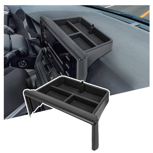 Sinminou Center Console Organizer Dashboard Tray Compatible with 2019-2025 Toyota RAV4 Interior Accessories, Dashboard Storage Organizer Box with Sunglasses; Only Fit 7inch and 8inch screen