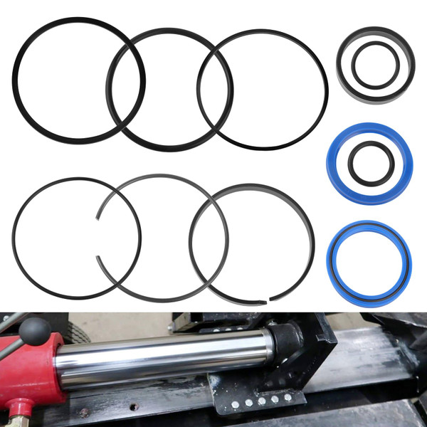 Hydraulic Log Splitter Cylinder Rebuild Seal Kit for 4.0" Bore x 1.75" Rod Cylinder Universal Hydraulic Cylinder Tools Fit for 22-Ton Log Splitter