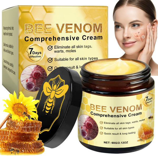 Bee Venom Comprehensive Cream, Bee Venom Treatment Cream, Anti-Wrinkle Moisturiser for Face and Neck, Moisturizing, Lifting & Recovery, Professional Skin Repair Creams for All Skin Types (60G) Bee Venom Comprehensive Cream, Bee Venom Treatment Cream, Anti-Wrinkle Moisturiser for Face and Neck, Moisturizing, Lifting & Recovery, Professional Skin Repair Creams for All Skin Types (60G)