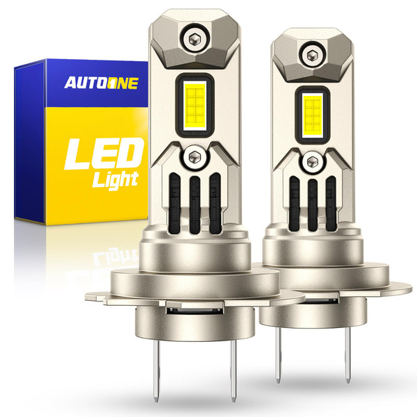 AUTOONE H7 LED Bulb, 800% Brighter, 5 Min Quick Install, 20 Years Lifespan, No Flicker, 99% Compatibility, Pack of 2
