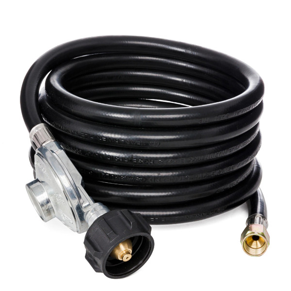 [CSA Certified] BlueStars 12 Feet Universal QCC1 Low Pressure Propane Regulator Grill Replacement, 12 FT Hose for Weber Charbroil Nexgrill LP Gas Grill Heater and Fire Pit Table, 3/8" Female Flare Nut