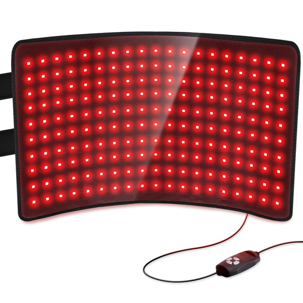 LOVTRAVEL 660nm LED Red Light Therapy for Body 21''x13.7'' and 850nm Near Infrared Light Therapy Devices Large Pads Belt Wearable Wrap for Leg Thigh Knee Belly Back Waist Pain Relief