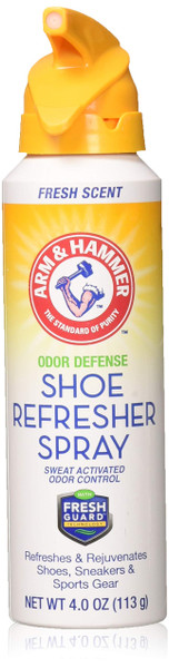 Arm & Hammer Odor Defense Shoe Refresher Spray, Fresh Scent, 4 oz (Pack of 2)