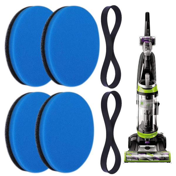 KEEPOW Vacuum Filters Replacement Parts Compatible with Bissell Cleanview Pet Vacuum 2252 2254 3836, Compare to Parts # 12141 & 1601972 (4+2)