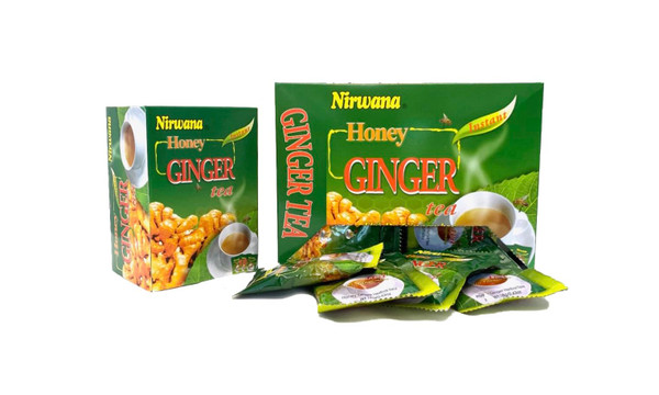 Honey Ginger Tea – Soothing Herbal Blend with Lemon and Ginger | Caffeine-Free Wellness Tea for Relaxation and Digestive Comfort (20 Sachets)
