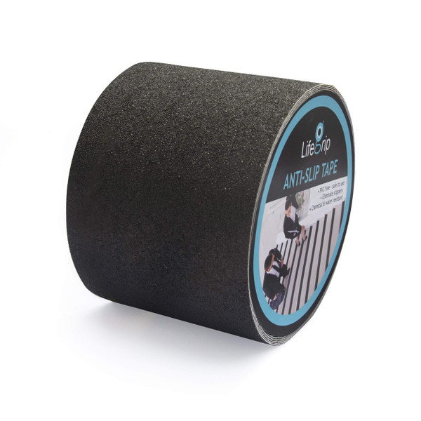 Lifegrip Anti Slip Traction Tape, 4 Inch x 30 Foot - Best Grip, Friction, Abrasive Adhesive for Stairs, Tread Step, Indoor, Outdoor (4" X 30')