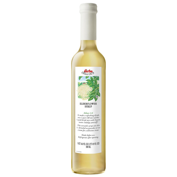 D’arbo All-Natural Elderflower Fruit Syrup, 500ml (16.9oz) | Exquisite Flavor | Endless Possibilities for Enhancing Cocktails, Mocktails, Desserts, or Sauces