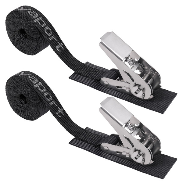 Ayaport Stainless Steel Ratchet Tie Down Straps Endless 8' Heavy Duty Boat Tie Downs Boat Accessories Pack of 2