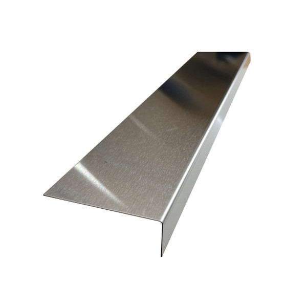 Brushed 304 Stainless Steel Universal Gap Filler Finishing Angle Trim Kit Elements (Outer Finish, 1" x 3" x 30")
