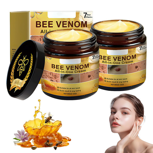 Bee Venom All-in-One cream, Bee Venom Skin Treatment Cream,2025 New Professional Bee Venom Cream, for All Skin Types (2PCS) Bee Venom All-in-One cream, Bee Venom Skin Treatment Cream,2025 New Professional Bee Venom Cream, for All Skin Types (2PCS)